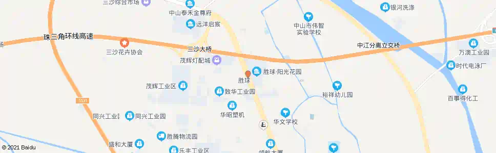 中山贴边路口_公交站地图_中山公交_妙搜公交查询2025
