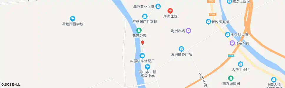 中山土地冲水闸_公交站地图_中山公交_妙搜公交查询2025