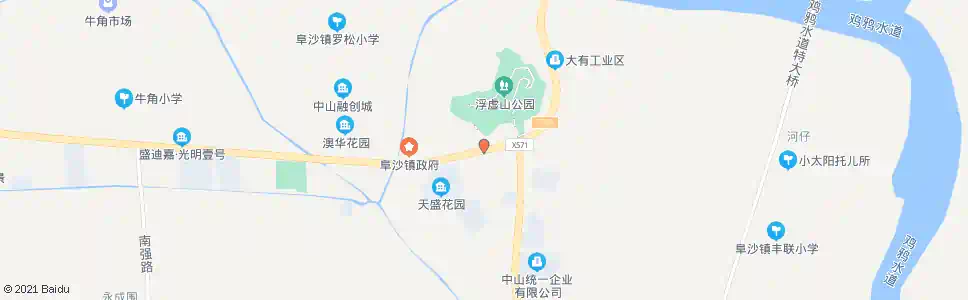 中山阜沙市场北_公交站地图_中山公交_妙搜公交查询2025