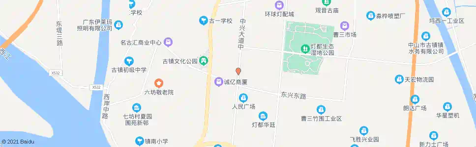 中山六坊花园_公交站地图_中山公交_妙搜公交查询2025