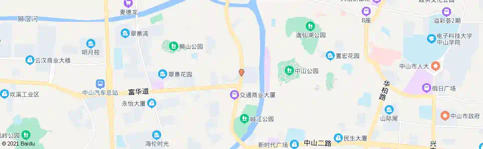 中山富华天桥北_公交站地图_中山公交_妙搜公交查询2025