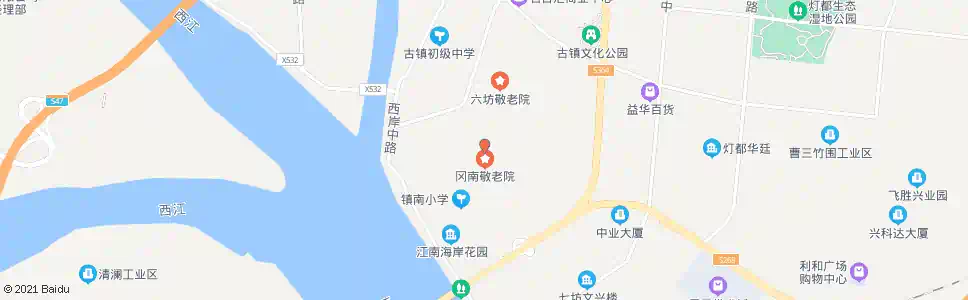 中山冈南学校东_公交站地图_中山公交_妙搜公交查询2025