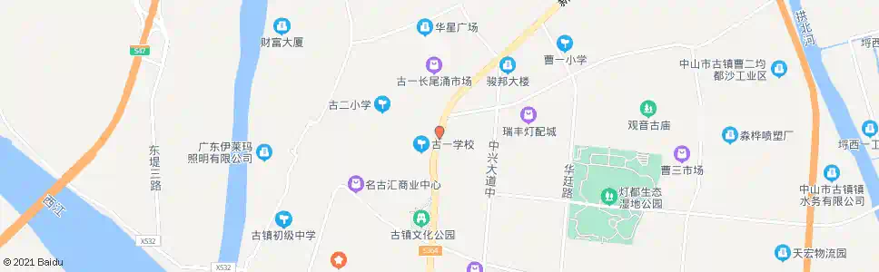 中山古一小学_公交站地图_中山公交_妙搜公交查询2025