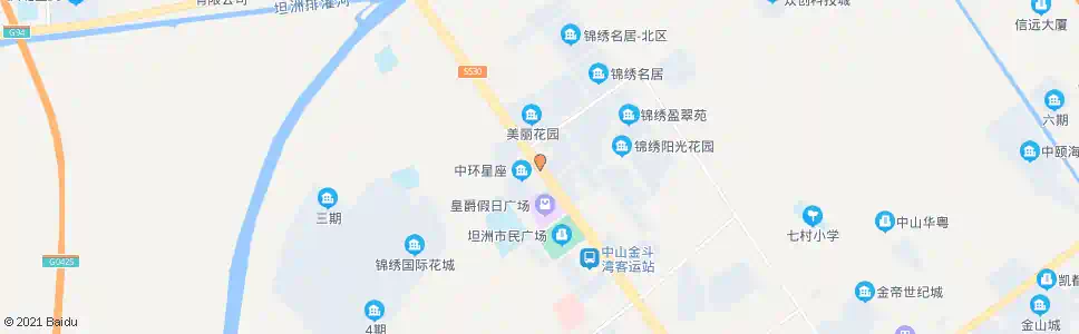 中山汇星建材市场_公交站地图_中山公交_妙搜公交查询2025
