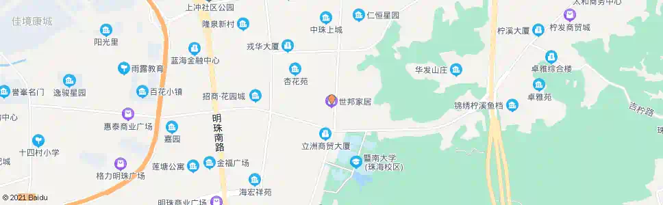 中山世邦家居世界_公交站地图_中山公交_妙搜公交查询2025