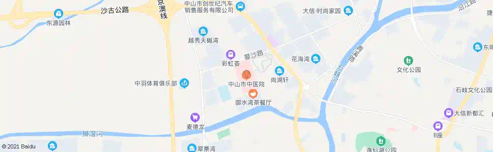 中山市中医院路口_公交站地图_中山公交_妙搜公交查询2025