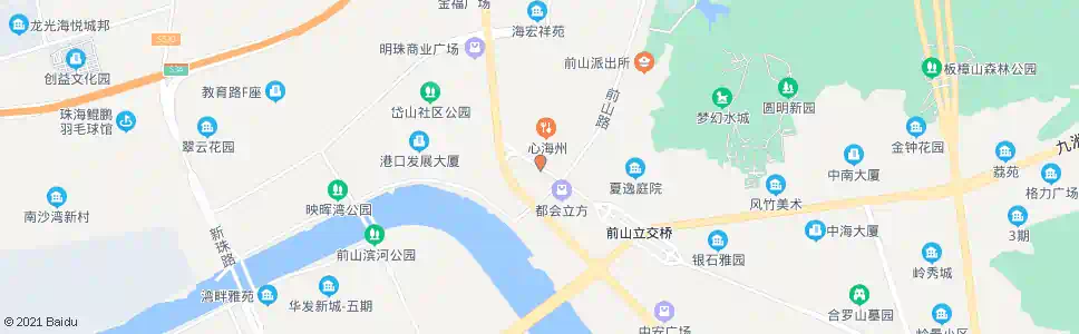 珠海前山西门_公交站地图_珠海公交_妙搜公交查询2025