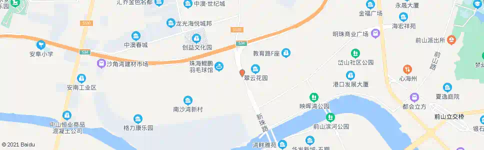 珠海南屏大桥北_公交站地图_珠海公交_妙搜公交查询2025