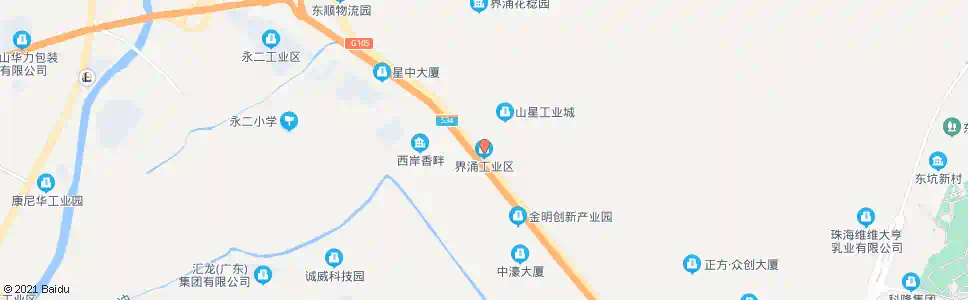珠海界涌工业区_公交站地图_珠海公交_妙搜公交查询2025