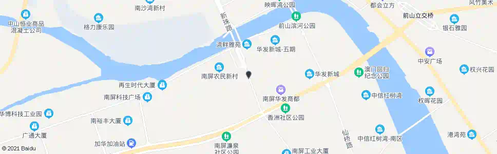 珠海南屏大桥西_公交站地图_珠海公交_妙搜公交查询2025