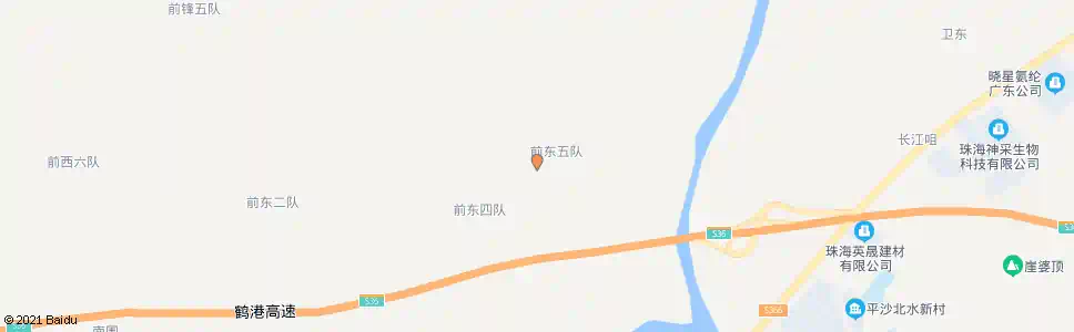 珠海前东五队_公交站地图_珠海公交_妙搜公交查询2025