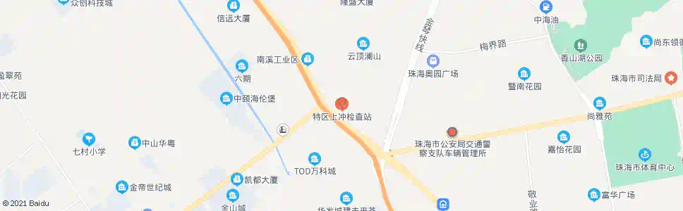 珠海上冲检查站_公交站地图_珠海公交_妙搜公交查询2025