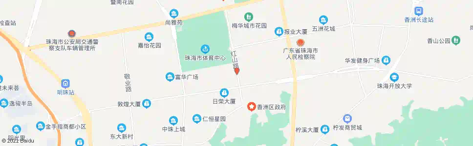 珠海红山路南_公交站地图_珠海公交_妙搜公交查询2025