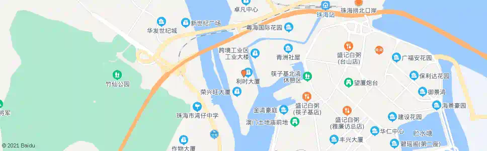 珠海中心路中_公交站地图_珠海公交_妙搜公交查询2025