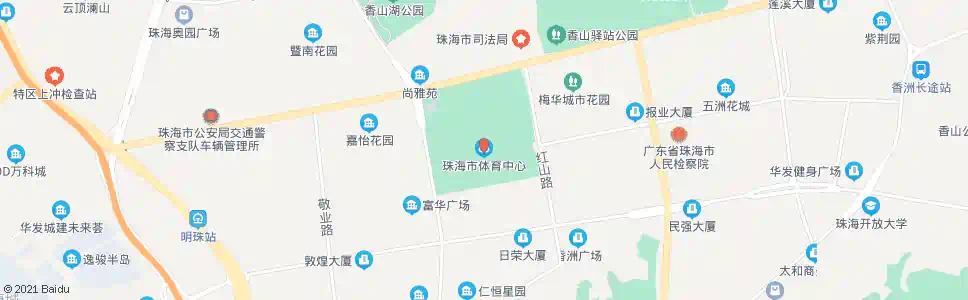 珠海体育中心南_公交站地图_珠海公交_妙搜公交查询2025