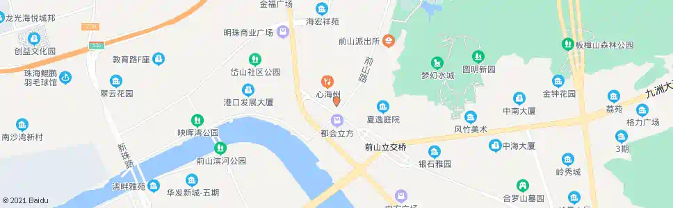 珠海千鹤广场_公交站地图_珠海公交_妙搜公交查询2025