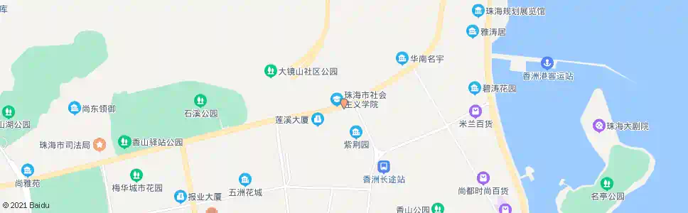 珠海党校_公交站地图_珠海公交_妙搜公交查询2025