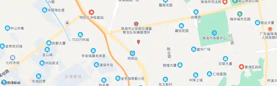 珠海一职校临时站_公交站地图_珠海公交_妙搜公交查询2025