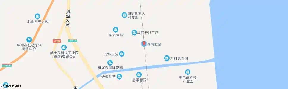珠海东风北_公交站地图_珠海公交_妙搜公交查询2025