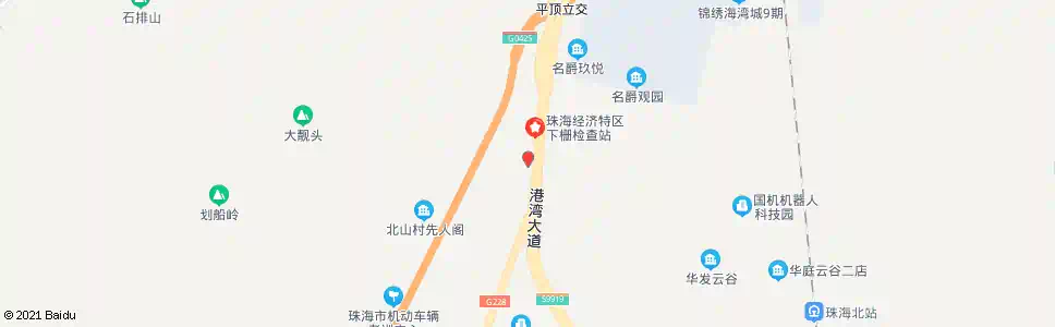 珠海珠海下栅检查站_公交站地图_珠海公交_妙搜公交查询2025