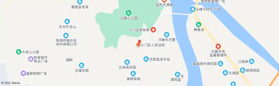 珠海斗门检察院_公交站地图_珠海公交_妙搜公交查询2025