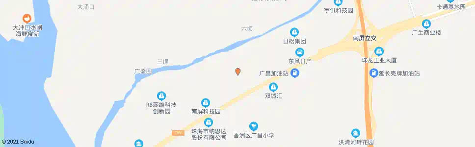 珠海屏北三路东_公交站地图_珠海公交_妙搜公交查询2025