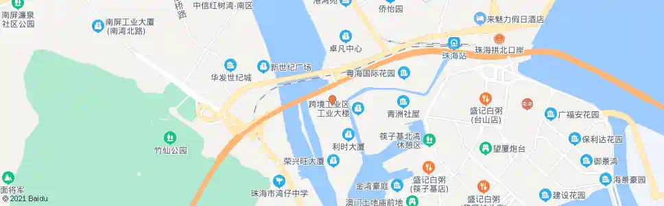 珠海跨境工业区北_公交站地图_珠海公交_妙搜公交查询2025
