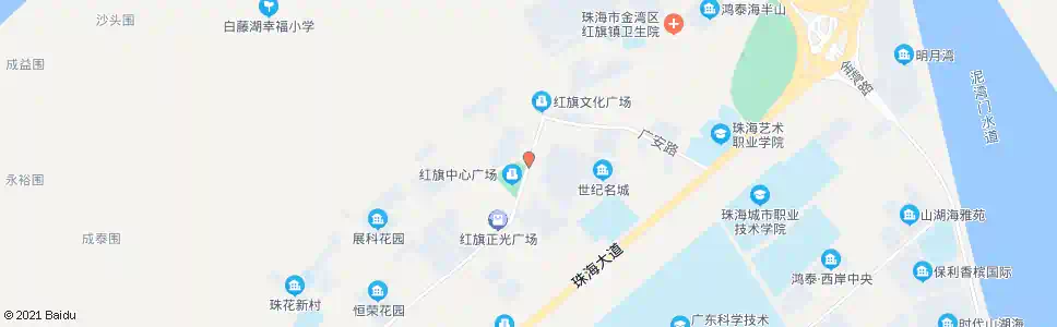 珠海红旗小学_公交站地图_珠海公交_妙搜公交查询2025