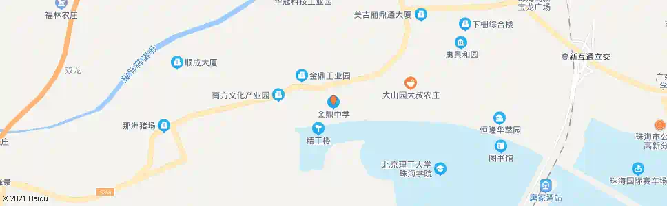 珠海金鼎中学_公交站地图_珠海公交_妙搜公交查询2025