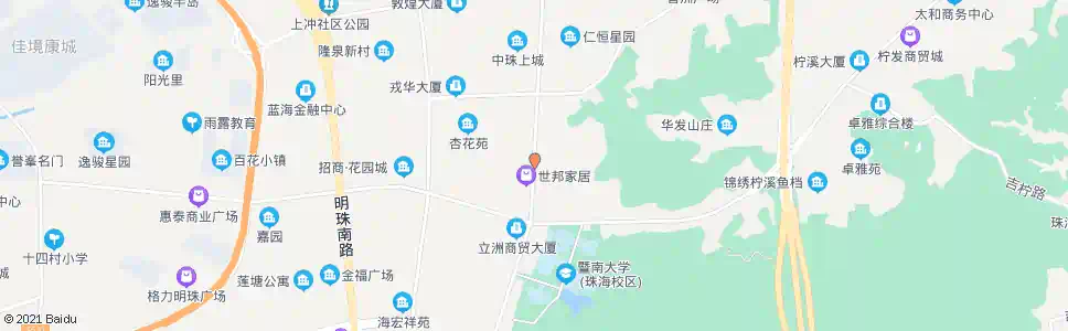 珠海世邦家居世界_公交站地图_珠海公交_妙搜公交查询2025