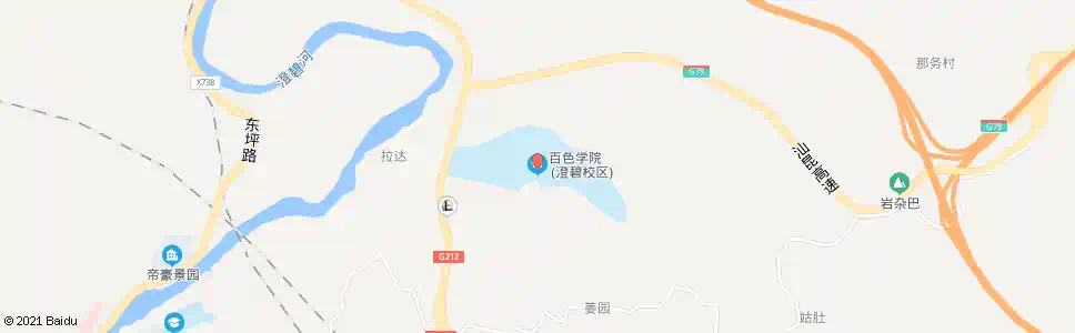 百色百色学院澄碧校区_公交站地图_百色公交_妙搜公交查询2025