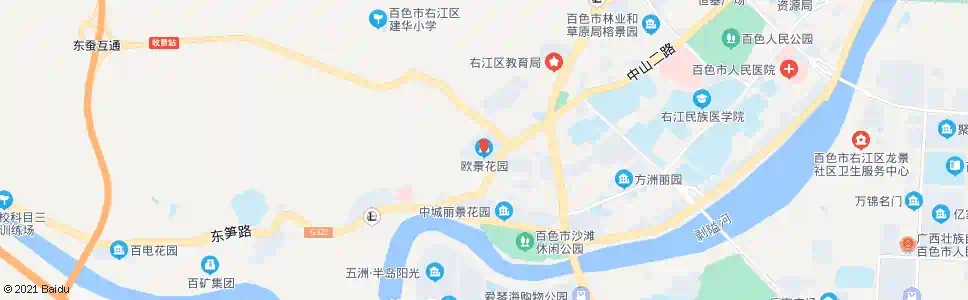 百色欧景花园_公交站地图_百色公交_妙搜公交查询2025