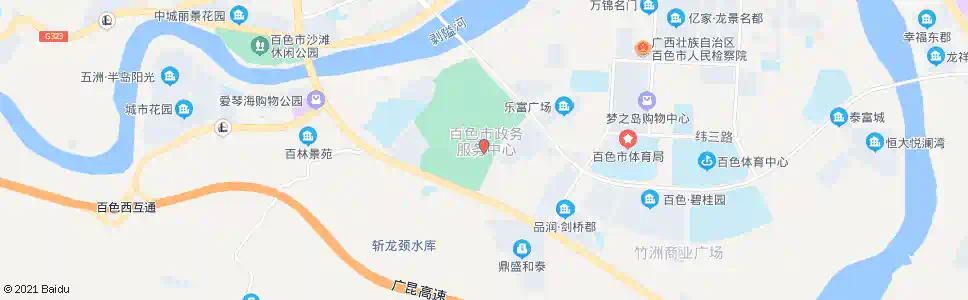 百色市政办证大厅_公交站地图_百色公交_妙搜公交查询2025