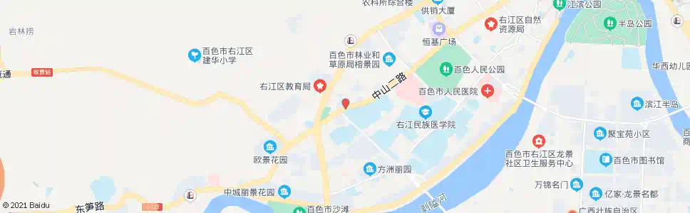 百色中山二路转盘_公交站地图_百色公交_妙搜公交查询2025