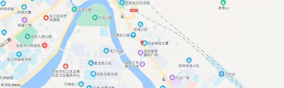 百色社保大厦_公交站地图_百色公交_妙搜公交查询2025