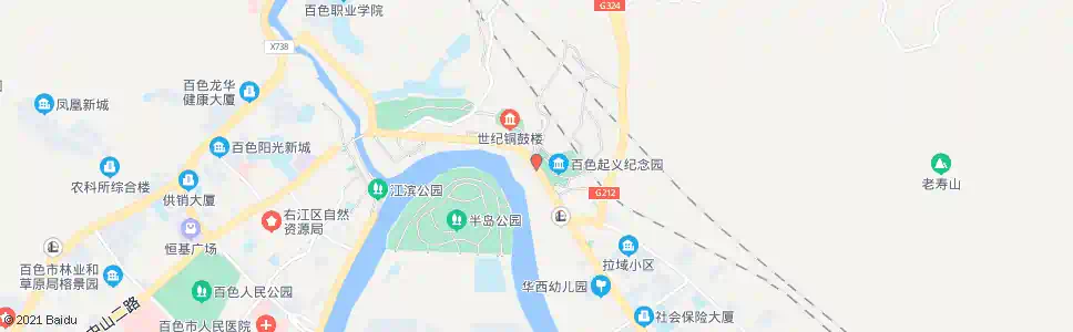 百色百色起义纪念公园_公交站地图_百色公交_妙搜公交查询2025