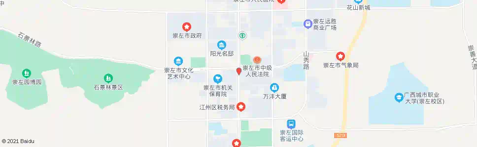 崇左友谊石景林路口_公交站地图_崇左公交_妙搜公交查询2025