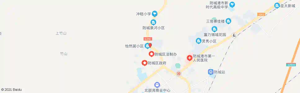 防城港阳光山水花园_公交站地图_防城港公交_妙搜公交查询2025