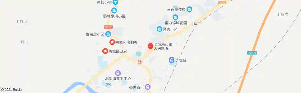 防城港市一医院_公交站地图_防城港公交_妙搜公交查询2025