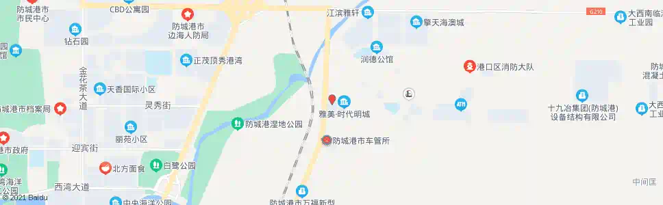 防城港广西高速公路交警八大队_公交站地图_防城港公交_妙搜公交查询2025