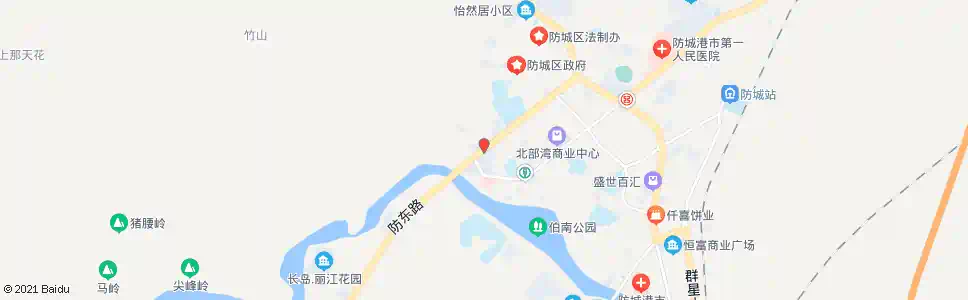 防城港防城第一市场_公交站地图_防城港公交_妙搜公交查询2025
