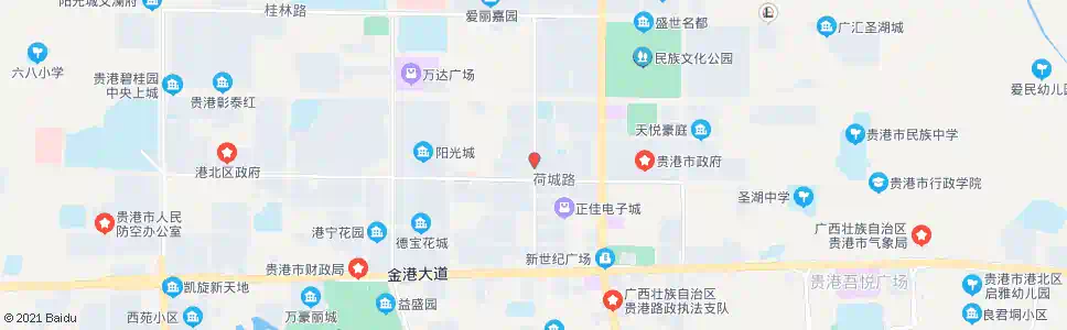 贵港安居市场_公交站地图_贵港公交_妙搜公交查询2025