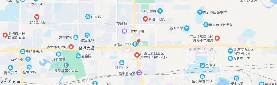贵港新世纪广场_公交站地图_贵港公交_妙搜公交查询2025