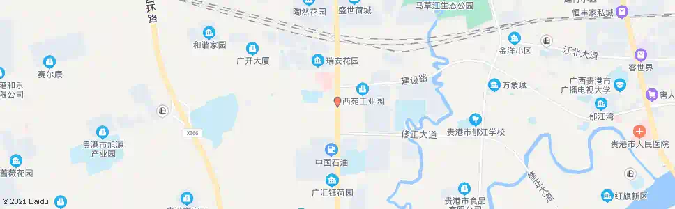 贵港西江工业品市场_公交站地图_贵港公交_妙搜公交查询2025