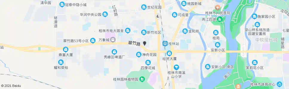桂林青竹路四里_公交站地图_桂林公交_妙搜公交查询2025