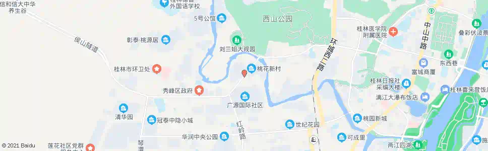 桂林桃花新村_公交站地图_桂林公交_妙搜公交查询2025
