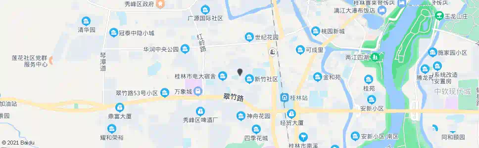 桂林翠竹路北巷_公交站地图_桂林公交_妙搜公交查询2025