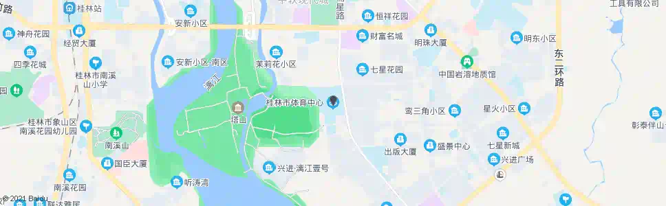 桂林市体育中心_公交站地图_桂林公交_妙搜公交查询2025