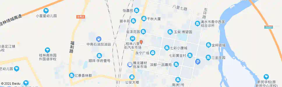 桂林七彩花园_公交站地图_桂林公交_妙搜公交查询2025