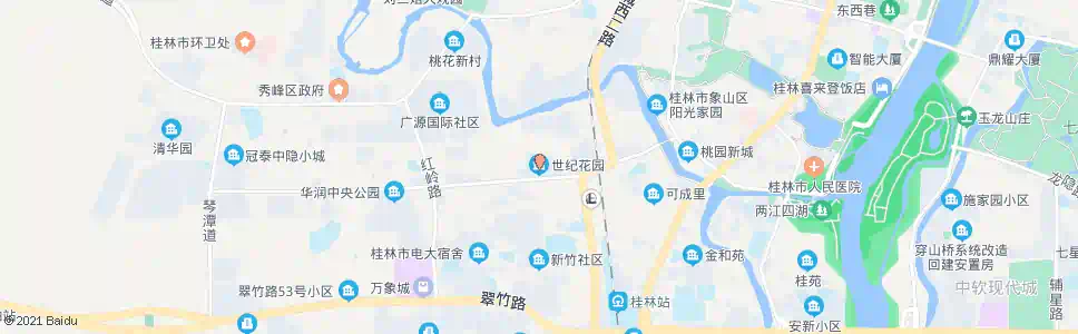 桂林花园村口_公交站地图_桂林公交_妙搜公交查询2025